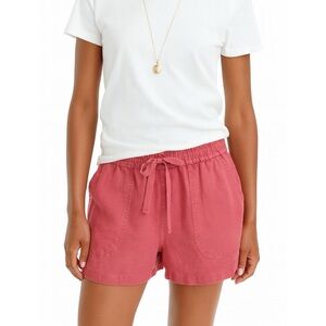 Point Sur Seaside Linen Lyocell Pull-On Pink Shorts Casual Summer Resort S